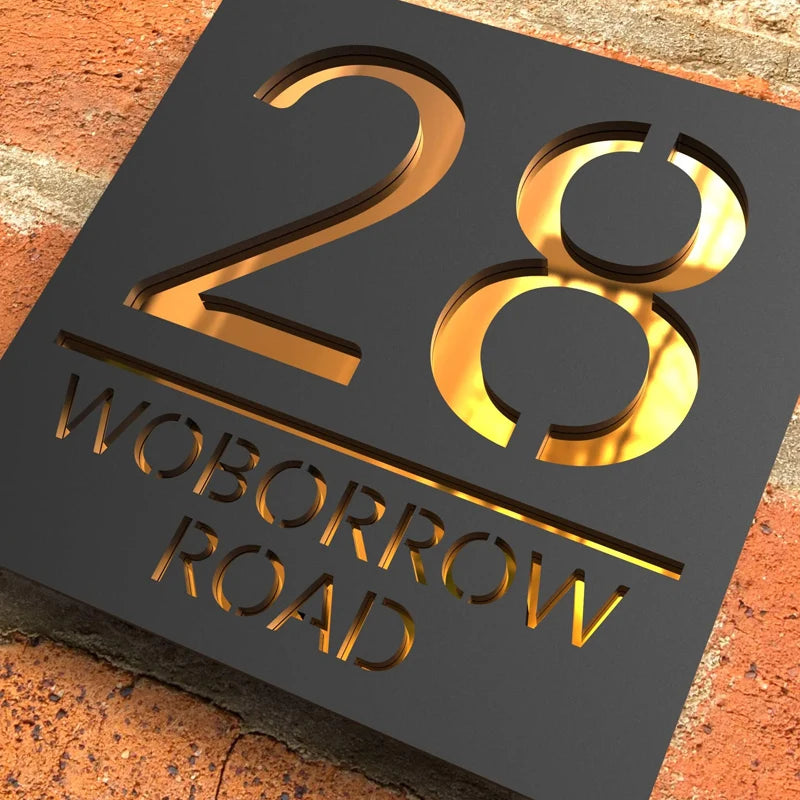 Custom 3D Acrylic House Sign – Personalized Modern Address Plaque