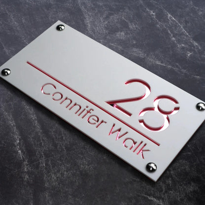 Custom 3D Acrylic House Number Sign – Personalized Home Address Plaque
