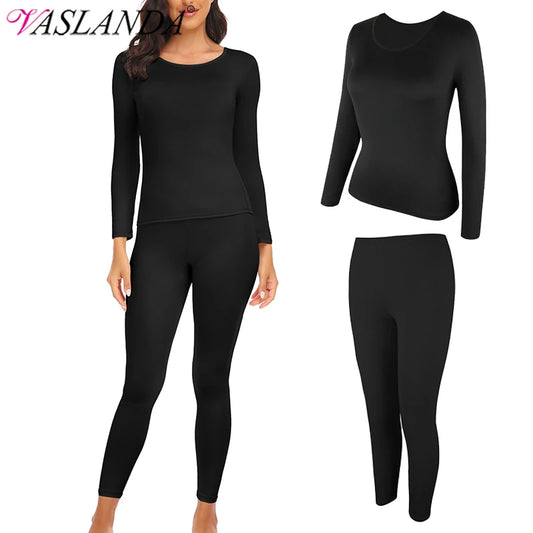 Thermal Underwear Set for Women | Winter Long-Sleeve Top & Leggings