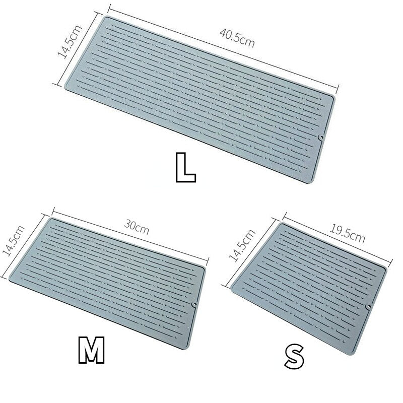 Foldable Dish Drying Mat: Silicone Heat Insulation for Kitchen Sink - Anti-Slip & Practical Drainer Pad