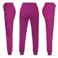 Women's Scrubs Set | Stylish Solid Color Nursing Uniform Jogging Pants | Comfortable Spa Uniform for Pet Hospitals, Doctors, and Dentists