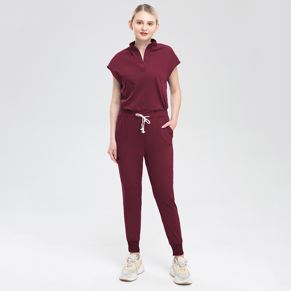 Women Scrubs | Hospital Clothing for Comfortable Clinic and Operating Room | Elastic Spandex Suit for Breathable Wear