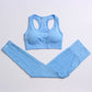 S/M Women's 2-Piece Workout Set - Crop Top & Seamless Leggings | Fitness & Yoga Sportswear.