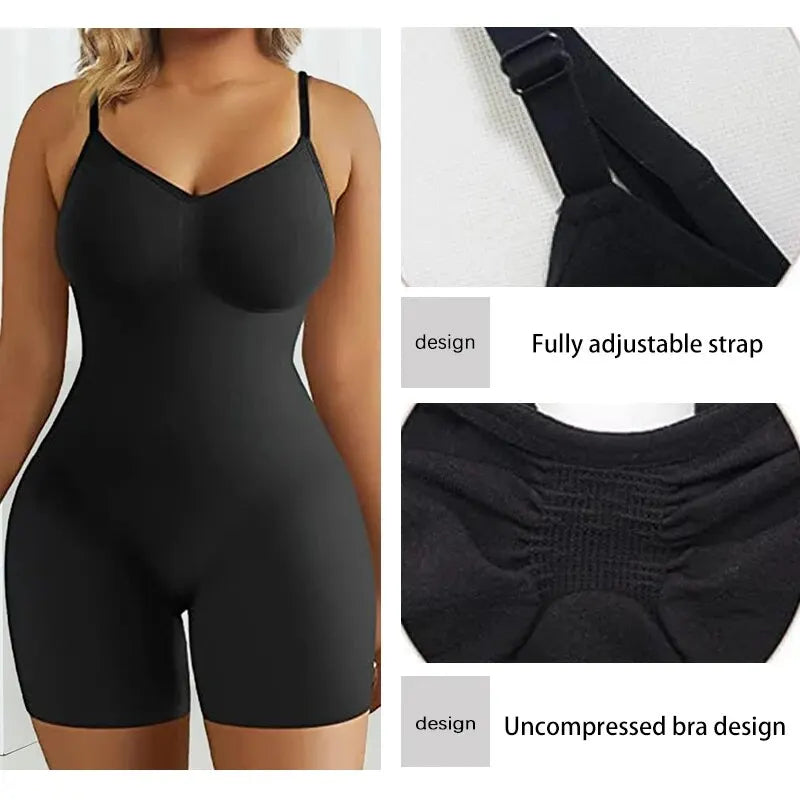 Tummy Control Bodysuit for Women | Seamless High Waist Flat Belly Shapewear Body Shaper