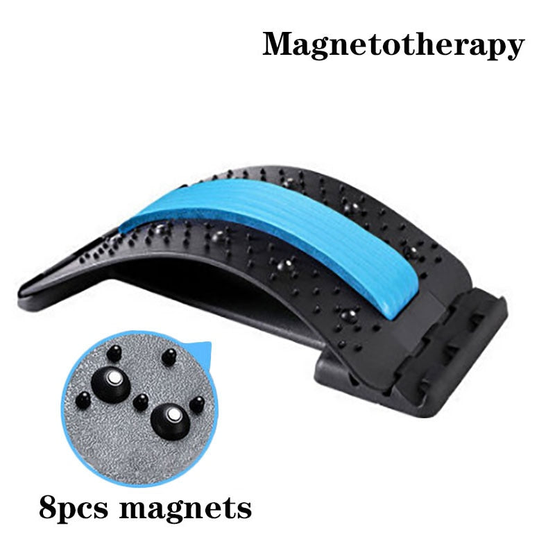 Adjustable Back Massager and Magnetotherapy Stretcher - Pain Relief and Spine Support for Waist, Neck, and Lumbar