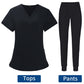 Women's Scrubs Set | Stylish Solid Color Nursing Uniform Jogging Pants | Comfortable Spa Uniform for Pet Hospitals, Doctors, and Dentists