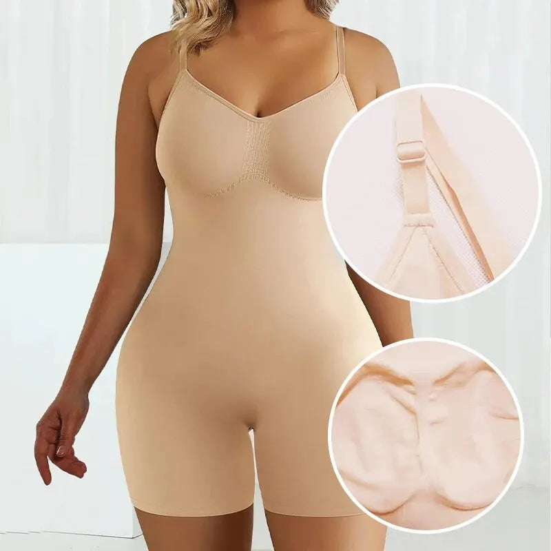 Tummy Control Bodysuit for Women | Seamless High Waist Flat Belly Shapewear Body Shaper