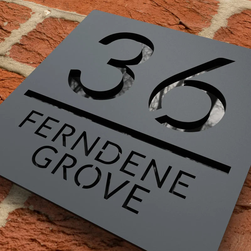 Custom 3D Acrylic House Sign – Personalized Modern Address Plaque