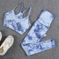 Dye Yoga Sets for Women - Seamless Leggings, Bra, and Shorts | Summer Fitness Outfits