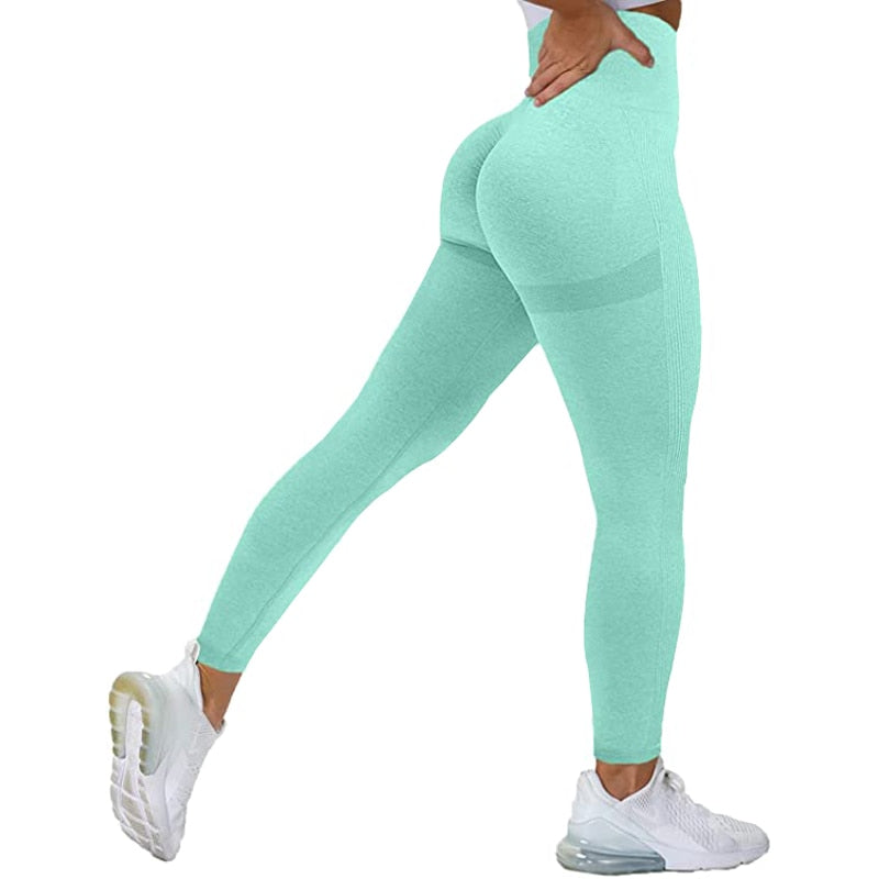 Sexy High Waist Leggings - Gym Workout Push Up Seamless Thick Tight Legging for Women