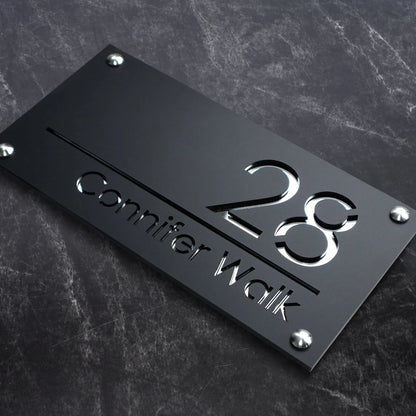 Custom 3D Acrylic House Number Sign – Personalized Home Address Plaque