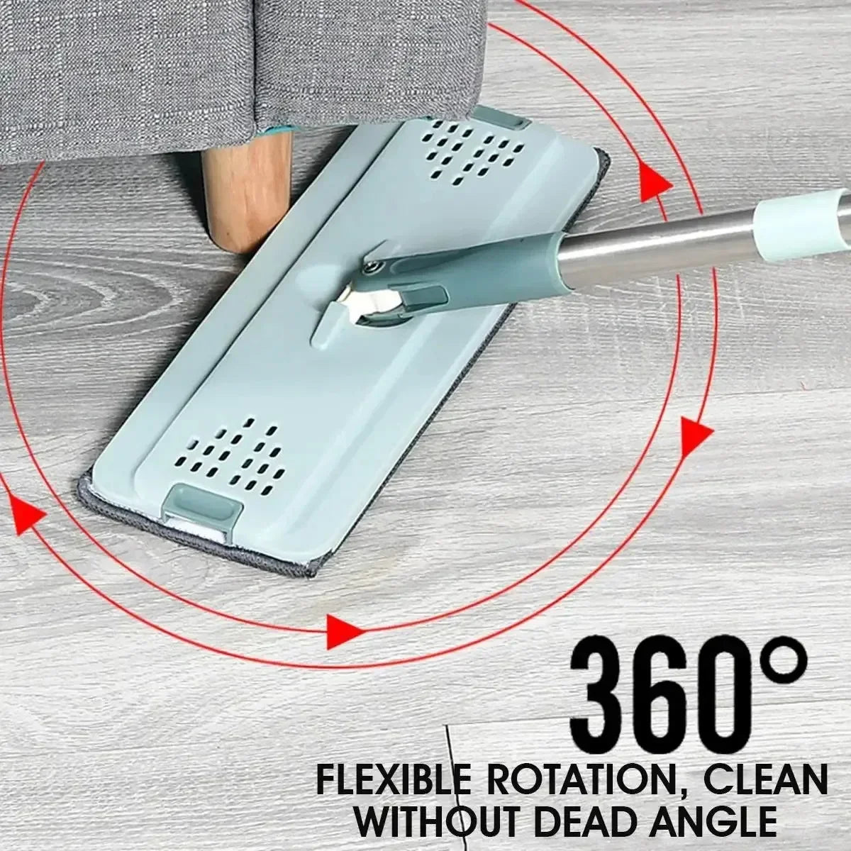 Flat Squeeze Mop with Bucket - Hands-Free Wringing | Microfiber Mop Wet & Dry Cleaning