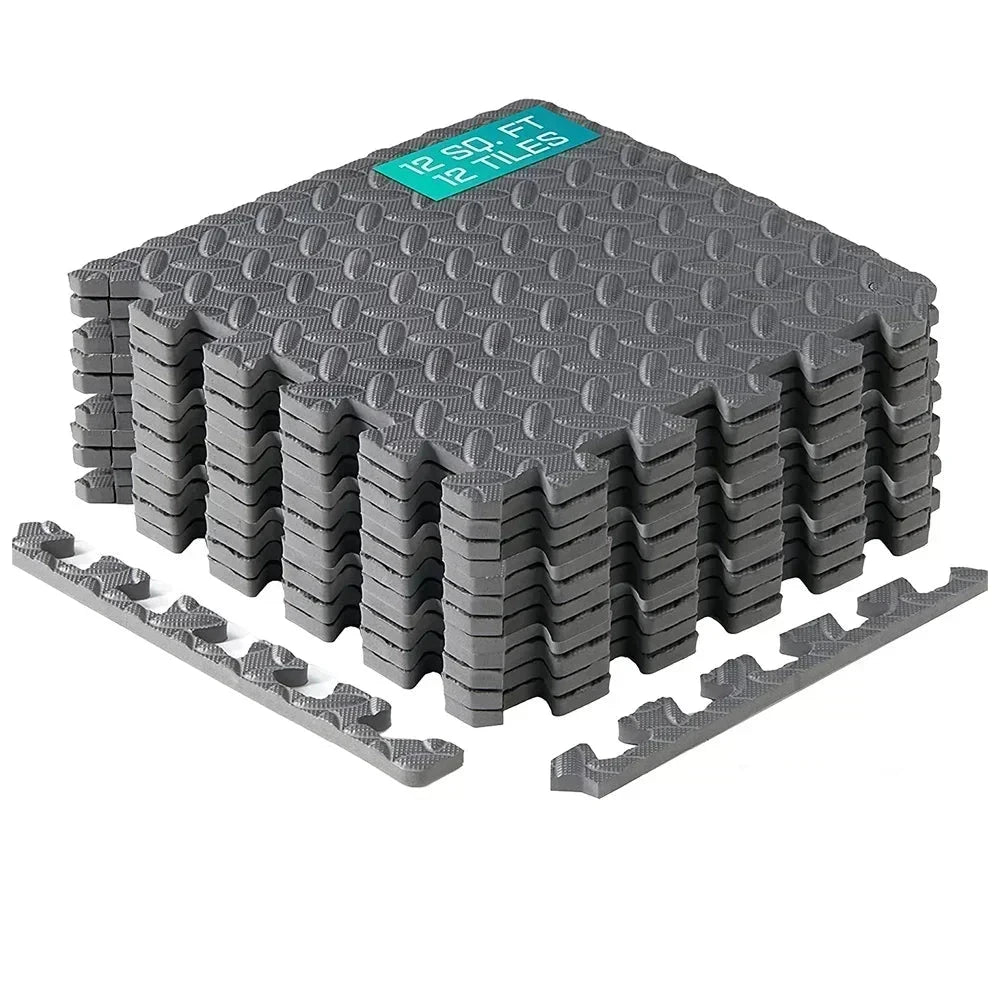 Puzzle Fitness Mat Set | EVA Foam Interlocking Tiles for Home Gym & Kids