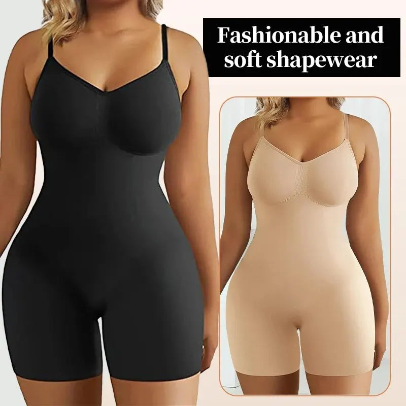 Tummy Control Bodysuit for Women | Seamless High Waist Flat Belly Shapewear Body Shaper