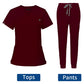 Women's Scrubs Set | Stylish Solid Color Nursing Uniform Jogging Pants | Comfortable Spa Uniform for Pet Hospitals, Doctors, and Dentists