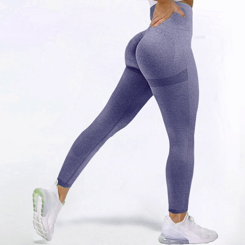 Sexy High Waist Leggings - Gym Workout Push Up Seamless Thick Tight Legging for Women