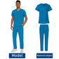 Men's Medical Scrubs Set | V-Neck Fashion Scrub Uniform for Doctors, Nurses | Clinic, Hospital, Lab Overalls