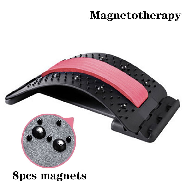 Adjustable Back Massager and Magnetotherapy Stretcher - Pain Relief and Spine Support for Waist, Neck, and Lumbar