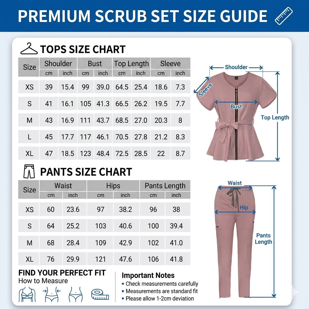 AeroFlex Scrubs Set – Comfortable & Stretch Fit for Long Shifts