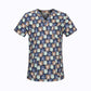 Stylish Cotton Cartoon Print Uniform | Fashion Slim Fit Top Scrub Clothes for Women