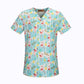 Stylish Cotton Cartoon Print Uniform | Fashion Slim Fit Top Scrub Clothes for Women