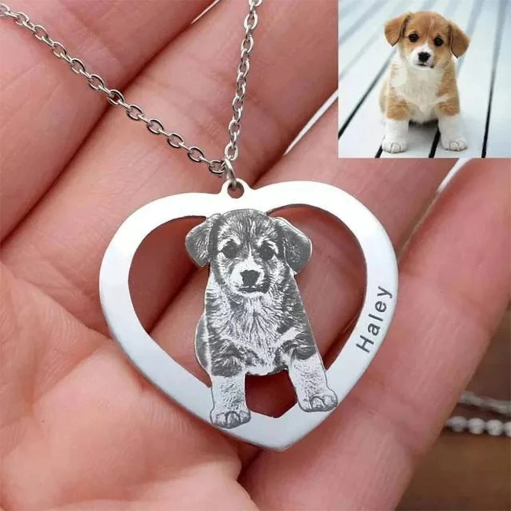 Personalized Pet Photo Necklace - Keep Your Furry Friend Close to Your Heart