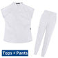 Women's Scrubs Set | Stylish Solid Color Nursing Uniform Jogging Pants | Comfortable Spa Uniform for Pet Hospitals, Doctors, and Dentists