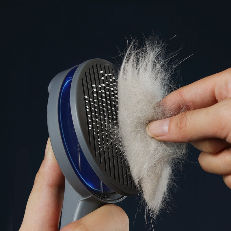 Efficient Pet Grooming Cat Comb Brush | Self-Cleaning Hair Remover for Dogs & Cats | Premium Pet Hair Cleaner | Cat & Dog Supplies