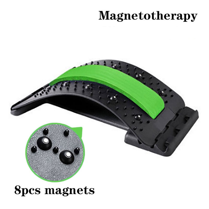 Adjustable Back Massager and Magnetotherapy Stretcher - Pain Relief and Spine Support for Waist, Neck, and Lumbar