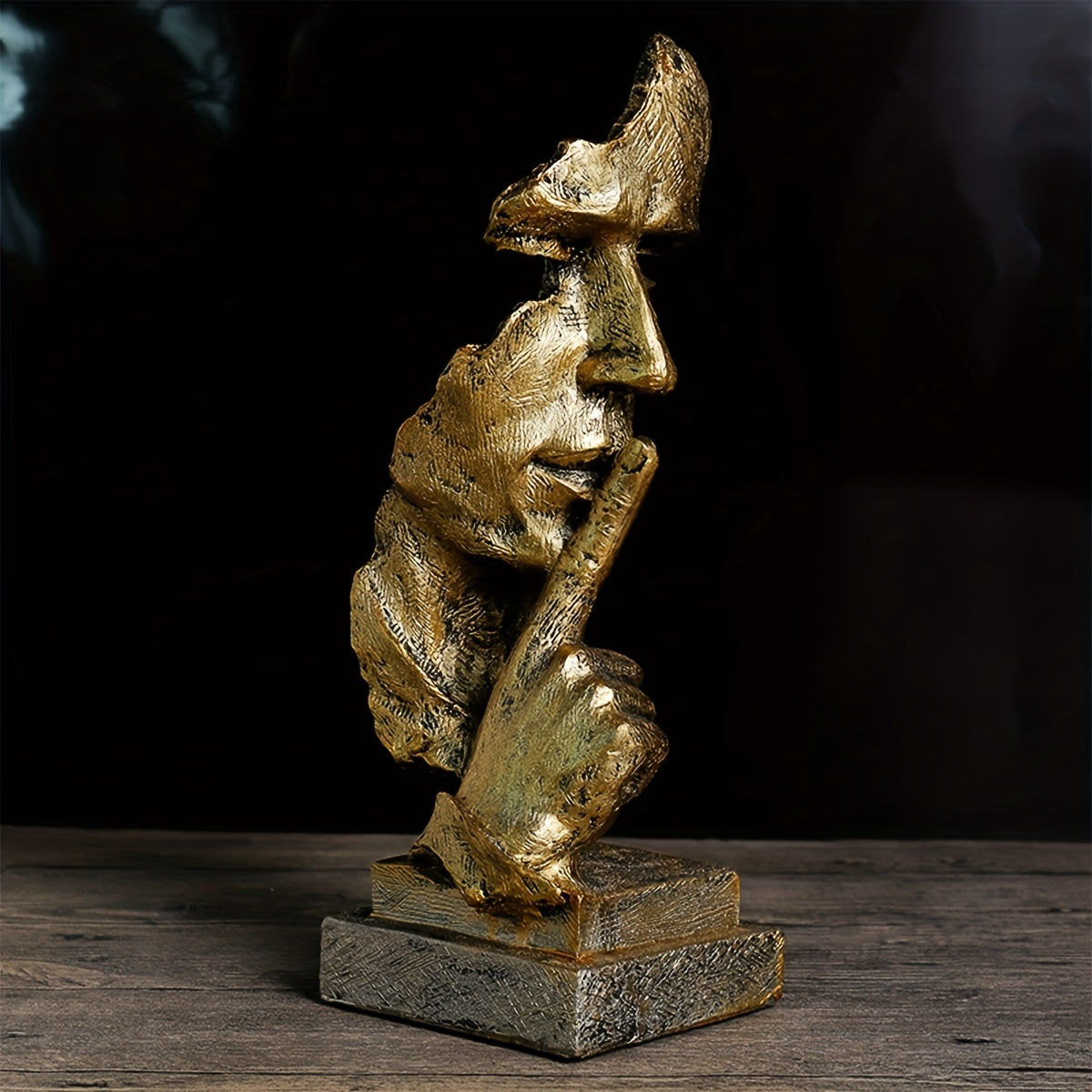 Silent Man Statue – Abstract Resin Sculpture for Home & Office