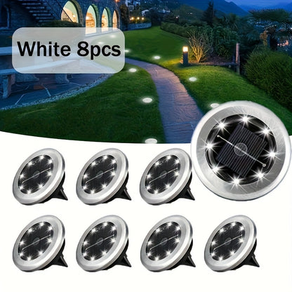 Solar Ground Spotlights (4/8/12 Pack) – Stainless Steel LED Garden Lights