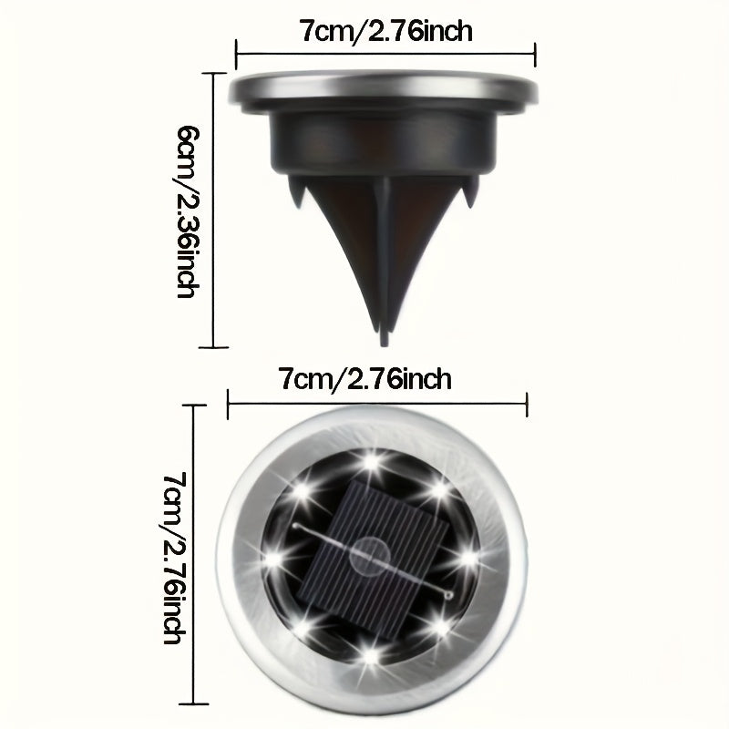 Solar Ground Spotlights (4/8/12 Pack) – Stainless Steel LED Garden Lights
