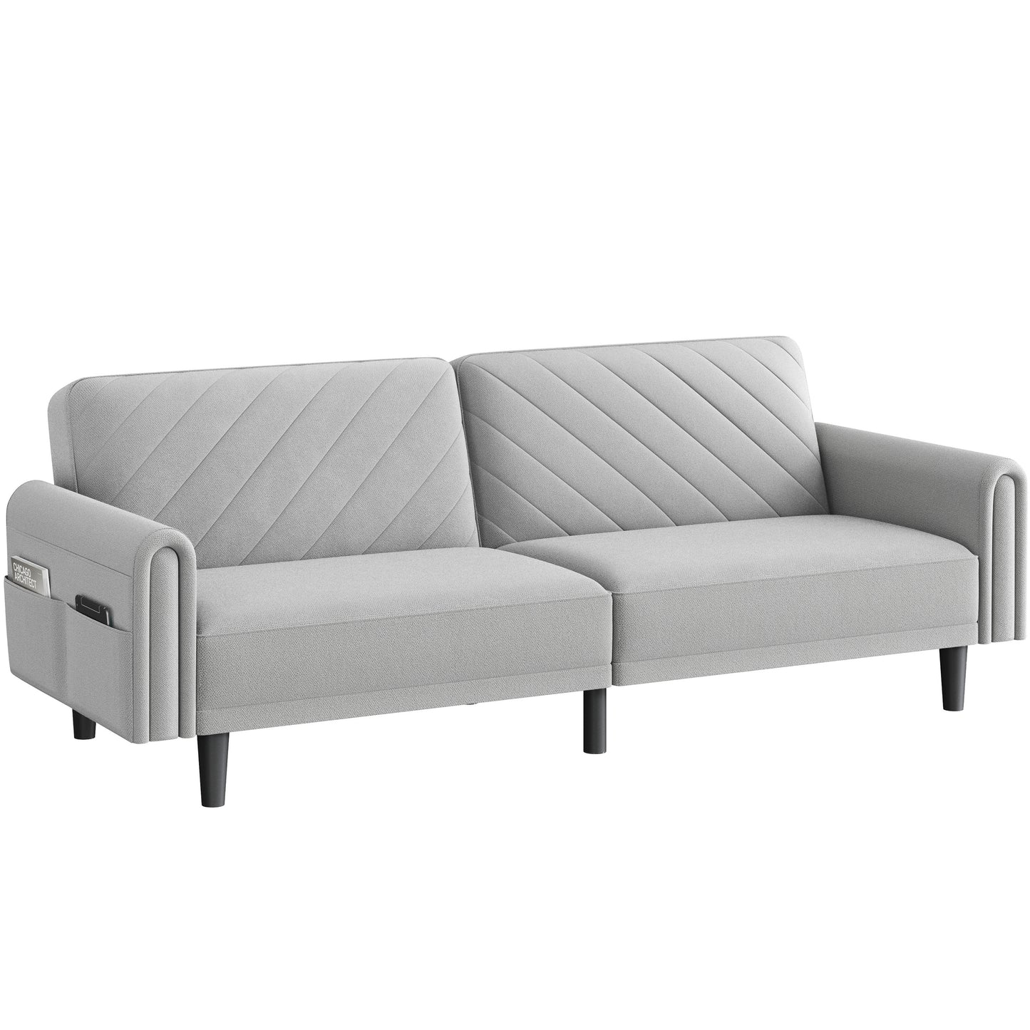 Contemporary Convertible Sofa Bed – 3 Seater Futon for Small Spaces