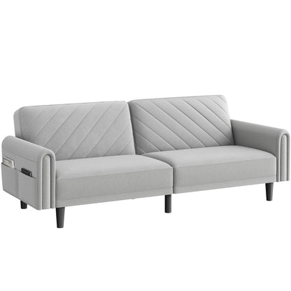 Contemporary Convertible Sofa Bed – 3 Seater Futon for Small Spaces