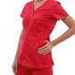 Stylish Medical Suit Uniform Set - Violet, Raspberry, and Electro Blue - Size L