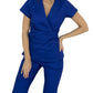 Stylish Medical Suit Uniform Set - Violet, Raspberry, and Electro Blue - Size L