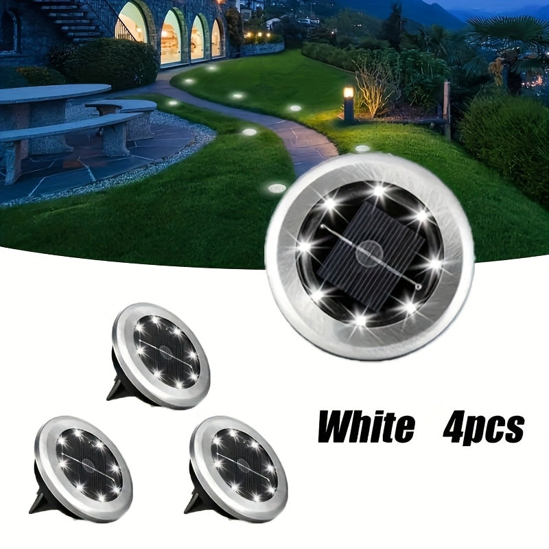 Solar Ground Spotlights (4/8/12 Pack) – Stainless Steel LED Garden Lights
