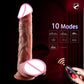 Realistic Remote Control Vibrating Dildo with Heating Function and Telescopic Action for Women - Perfect for Vaginal and Anal Stimulation