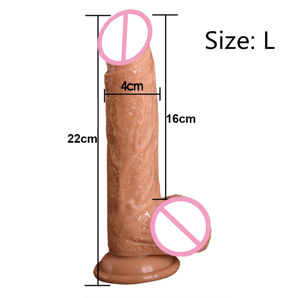 7/8 Inch Huge Realistic Dildo - Big Silicone Penis Dong with Suction Cup for Women Masturbation - Experience Intense Pleasure