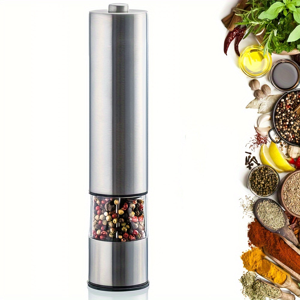 Electric Salt & Pepper Grinder Set - One-Handed Operation | Automatic Grinder for Kitchen