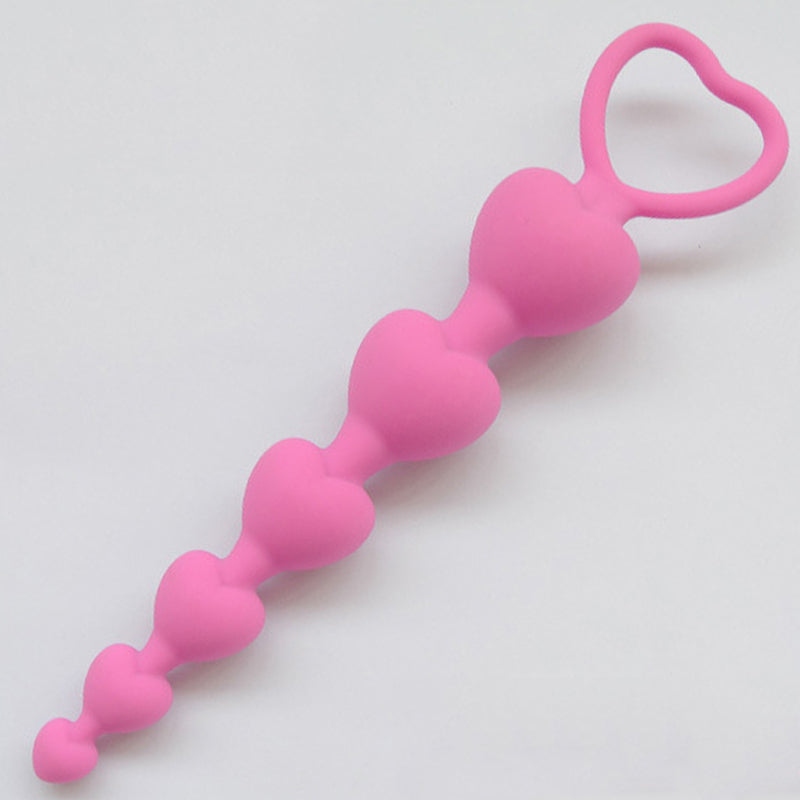 Heart Beads Soft Anal Plug - Perfect for G-Spot Stimulation and Couples Play - Experience Intense Pleasure