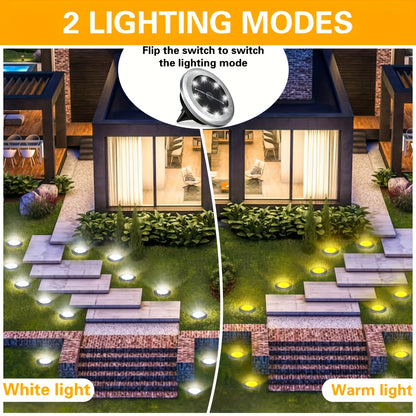 Solar Ground Spotlights (4/8/12 Pack) – Stainless Steel LED Garden Lights