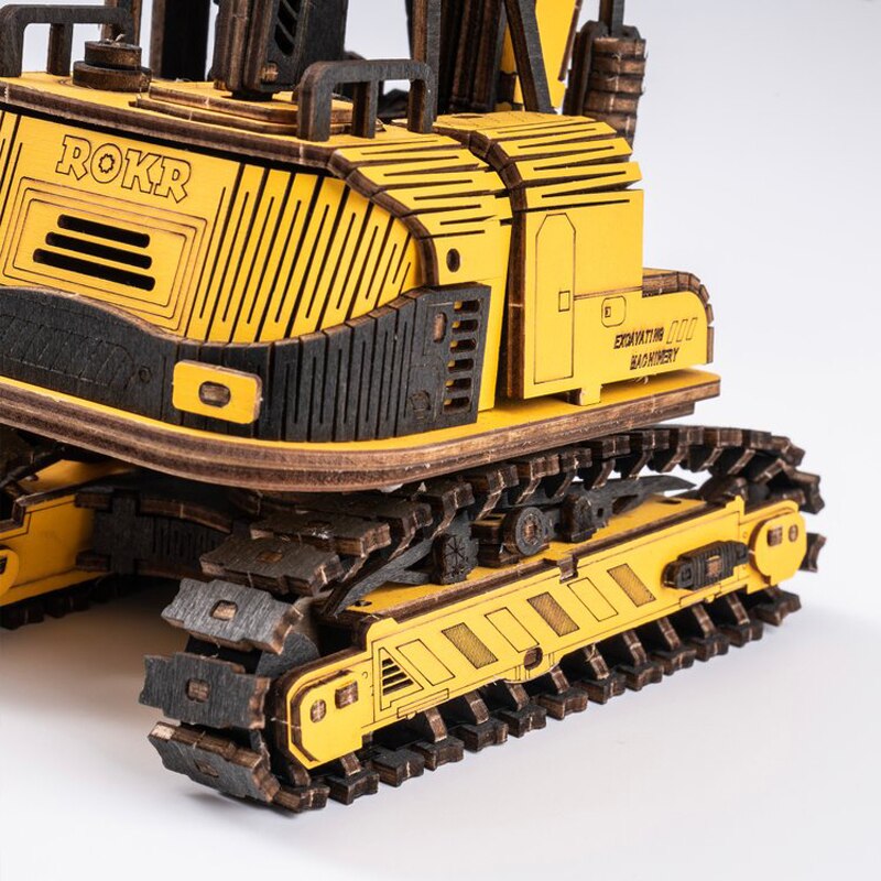 Excavator Engineering Vehicle 3D Wooden Puzzle Vehicle Model Kits