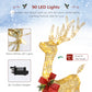 4ft Pre-lit Christmas Reindeer Outdoor Decorations with Santa's Sleigh – Weatherproof