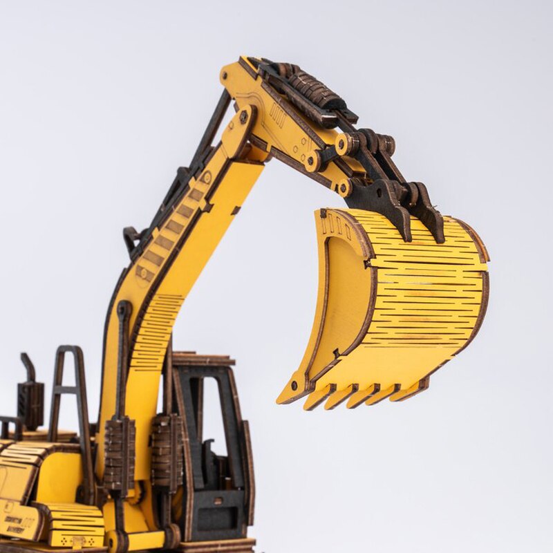 Excavator Engineering Vehicle 3D Wooden Puzzle Vehicle Model Kits