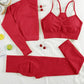 L/XL - Seamless Gym Yoga Set - Sportswear Outfits for Women | Fitness Shorts and Sports Leggings Suit - 2/3/4 Pieces