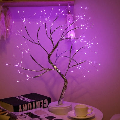 Mini Fairy Tree LED Night Light for Home Decoration and Holiday Lighting