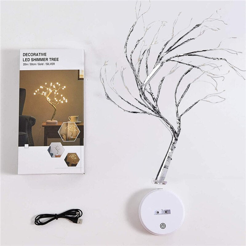 Mini Fairy Tree LED Night Light for Home Decoration and Holiday Lighting