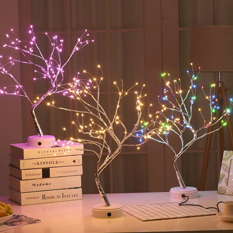 Mini Fairy Tree LED Night Light for Home Decoration and Holiday Lighting