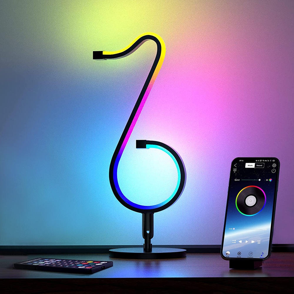 Smart LED Night Light Lamp with Dimmable RGB Colors and Music Symphony Control